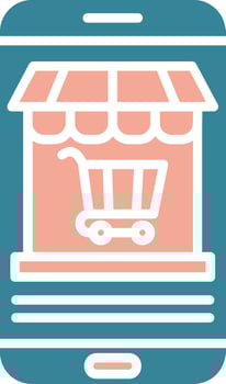 Online Shopping Bright Tone Sketch vector