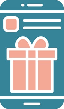 Gift Box Seamless Core Icon vector