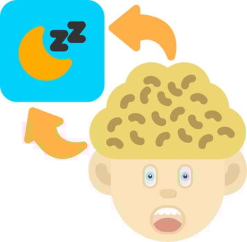 Colourful Sleep Icon for Restful Mind vector