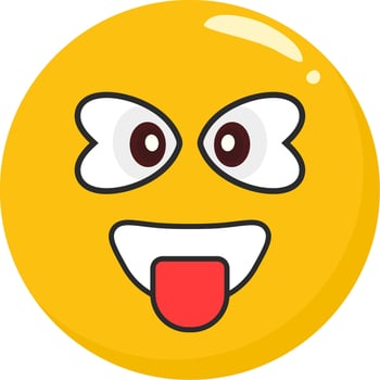 Tongue Out Emoji Design vector