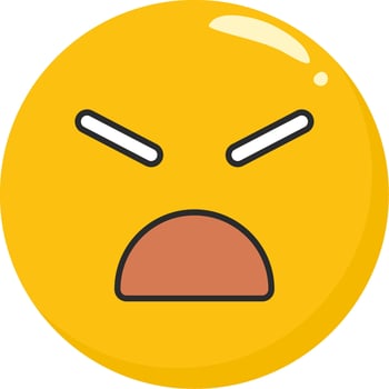 Persevering Face Emoji Strained Look vector