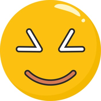 Cute Smiling Emoji Colorful Icon vector
