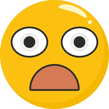 Anguished Face Emoji With Tense Eyes vector