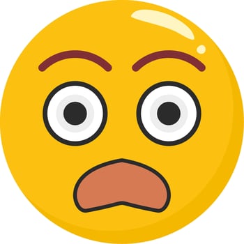Fearful Face Emoji With Sweat Drop vector