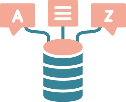 Data Simplified Style Glyph vector