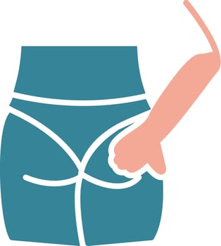 Buttocks Futuristic UX Form vector