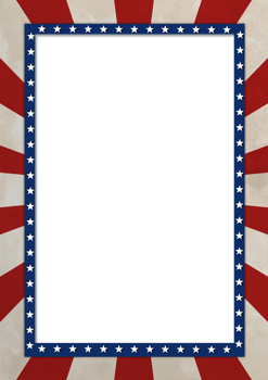 A patriotic frame with stars and stripes png