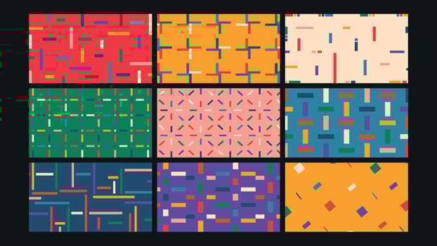 Colorful geometric pattern designs vector
