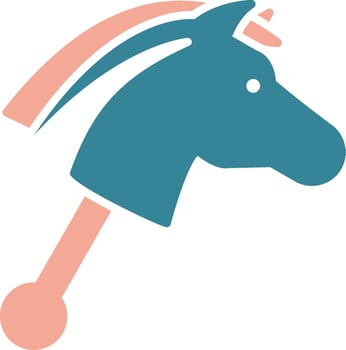 Hobby Horse Dynamic Symbol Sketch vector