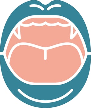 Mouth Simplified Style Glyph vector