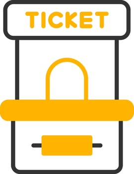 Manual Ticket Booth Line Two Color vector