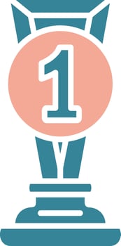 1st Prize Colorful Style Glyph vector