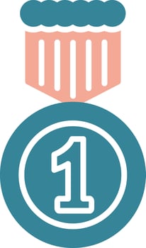 1st Prize Unified UI Stamp vector