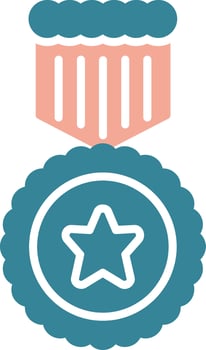 Medal Flat Design Token vector