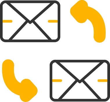 Ongoing Email Project Correspondence Line Two Color vector