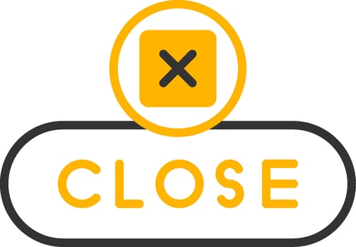 Close Window Button Line Two Color vector