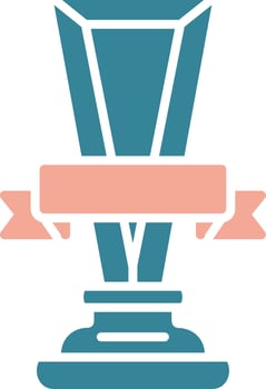 Trophy Cup Sharp Tech Symbol vector