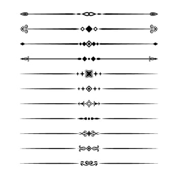 decorative lines and text dividers collection vector