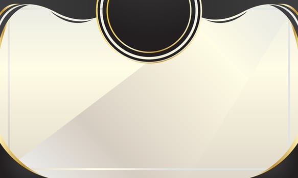 Black and gold wave luxury background for professional certificate vector