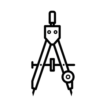 Simple drawing compass illustration png