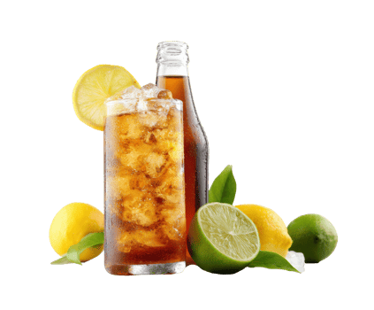 Refreshing iced tea with lemon and lime for summer gatherings png
