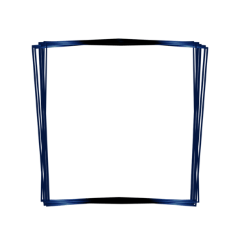 Abstract geometric frame with blue and black lines png