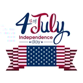 4th of july independence day logo vector