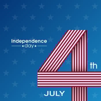 Independence day of United states of America, 4th July. vector
