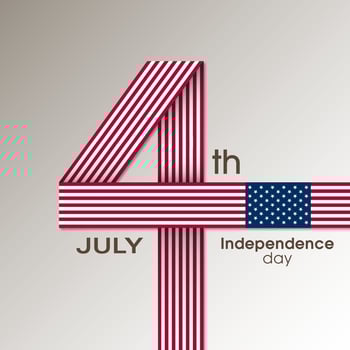 Independence day of United states of America , 4th July. vector