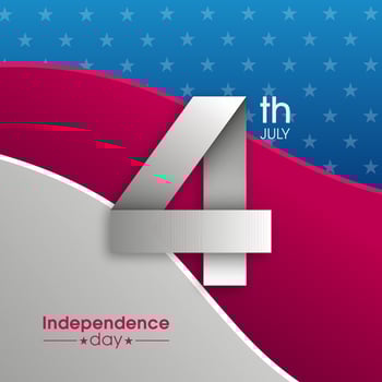 Illustration of Independence day of United states of America, 4 July. vector