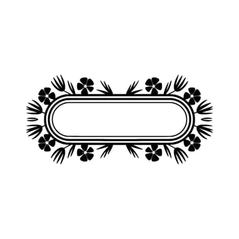 Elegant Floral Frame with Text Space Illustration vector