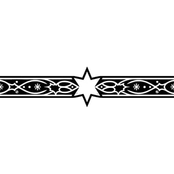 Elegant Minimalist Star Border on White Background vector