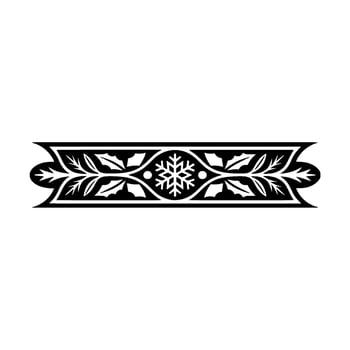 Elegant Black White Winter Holiday Border vector