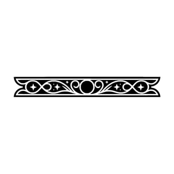 Elegant Black Border Ornament, on White Background vector