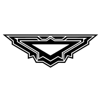 Geometric Angular Black and White Element vector