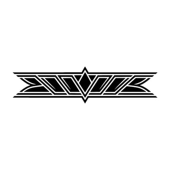Art Deco Ornament Black and White Geometric Border vector