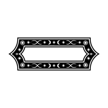 Celestial Frame with Sun, Moon, and Stars vector
