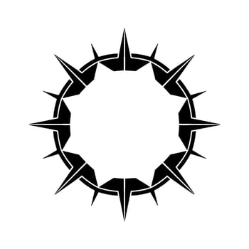 Minimalist Crown of Thorns on White vector