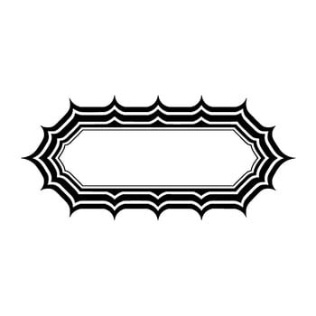 Elegant Black White Ornamental Label or Badge vector