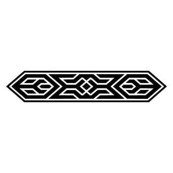 Minimalist Geometric Border , Black on White, Abstract Pattern vector