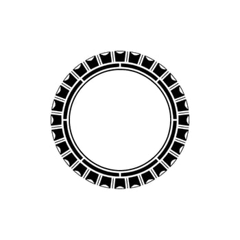 Geometric Mandala in Black and White, Circular Pattern vector