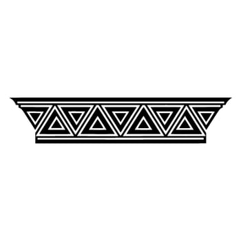 Minimalist Geometric Triangle Pattern Border, Illustration vector
