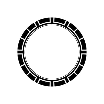 Geometric Circular Black White Minimalist vector
