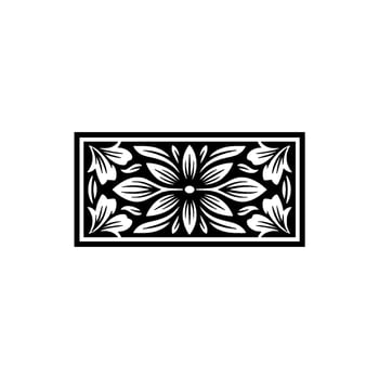 Elegant Floral in Black White on Gradient Background vector