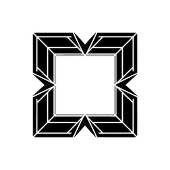 Geometric Abstract Black and White Angular Frame on a Light Background vector