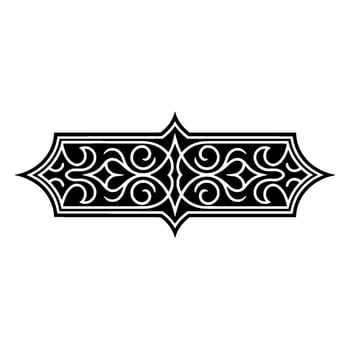 Elegant Black White Ornament, Scrolling Floral , Minimalist Style vector