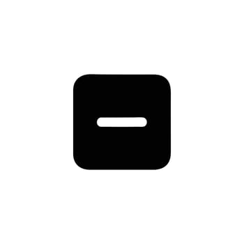 Solid Rounded Square Negative Minus Sign vector
