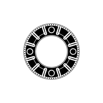 Abstract Silver and Black Circular on White Background vector