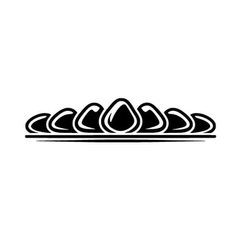 Abstract Black White Crown vector