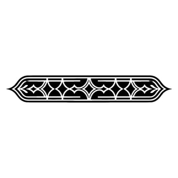 Geometric Border Ornament in Black and White, Minimalist - Geometric pattern vector